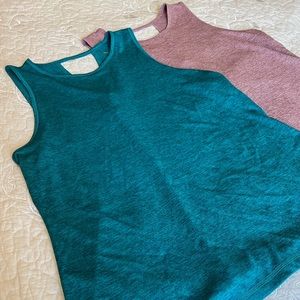 Ideology Tank Tops, 2/Turquoise and Mauve, Size L